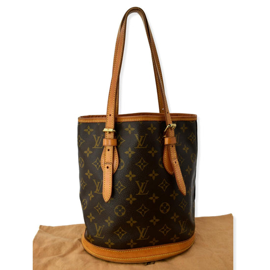 LOUIS VUITTON BROWN MONOGRAM CANVAS PETIT BUCKET BAG – RDB