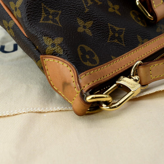 Louis Vuitton Brown Monogram Canvas Palermo PM Light brown Dark brown  Leather Cloth ref.123118 - Joli Closet