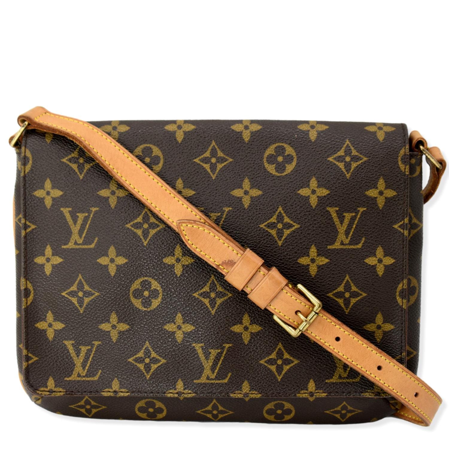 Louis Vuitton Musette Tango Handbag Monogram Canvas Brown 22069874