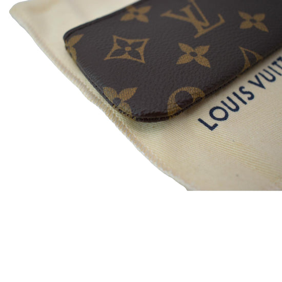Louis Vuitton Monogram Denim Pochette Clay Kle Ring Coin Case Coin Purse  Brown