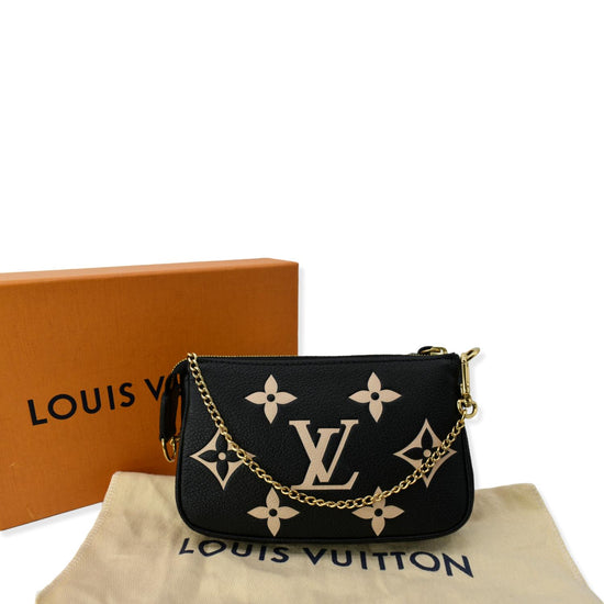 Louis Vuitton Daily Pouch Bicolore Black Beige Monogram Empreinte