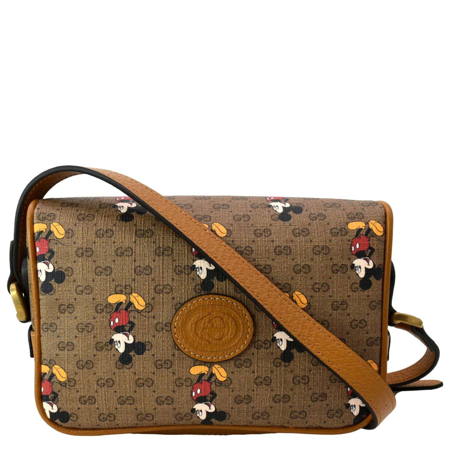 Disney x Coach Mickey Mouse Camera Bag in Smooth Brown Leather