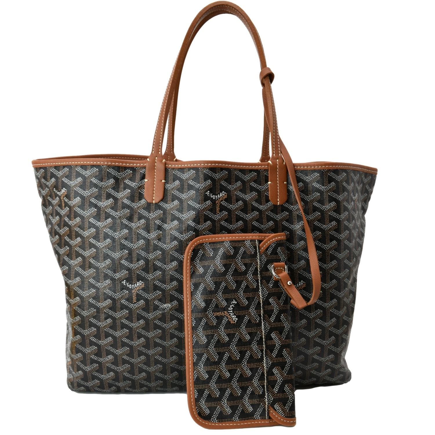 Goyard Red Chevron Print Coated Canvas St. Louis PM Tote Bag