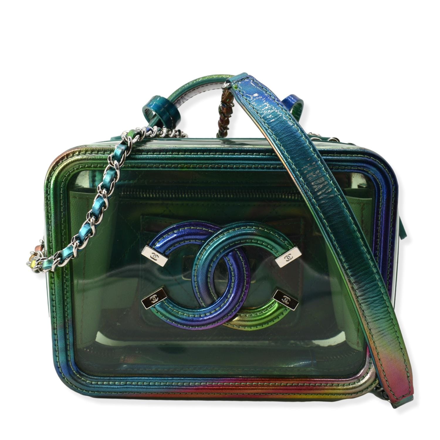 Chanel Multicolor Patent Leather Small Vanity Case