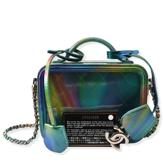 Chanel Vanity Case Small Filigree Rainbow Crossbody Bag