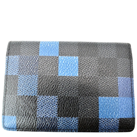 Louis Vuitton Slender Wallet Damier Graphite Pixel Blue in Coated Canvas  with Silver-tone - US