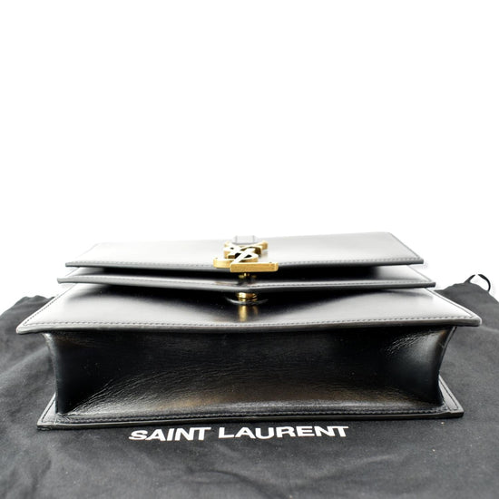 Saint Laurent Burgundy Smooth Leather Medium Sulpice, myGemma