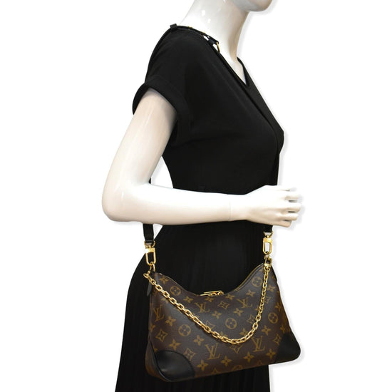 LOUIS VUITTON Boulogne NM Monogram Canvas Shoulder Bag Brown