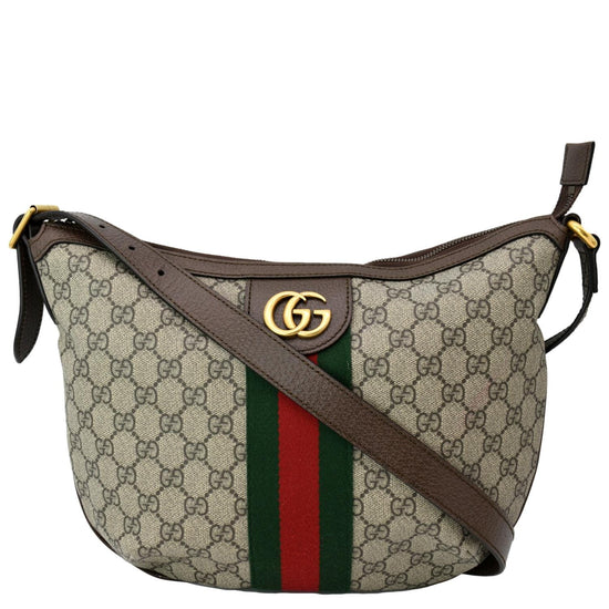 GUCCI Ophidia Small GG Supreme Canvas Shoulder Bag Beige 598125