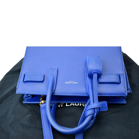 Saint Laurent Leather Small Sac De Jour - Blue Totes, Handbags - SNT258703