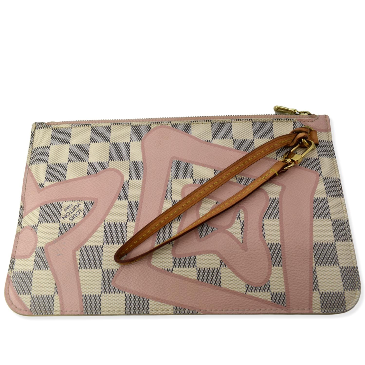 damier azur wristlet