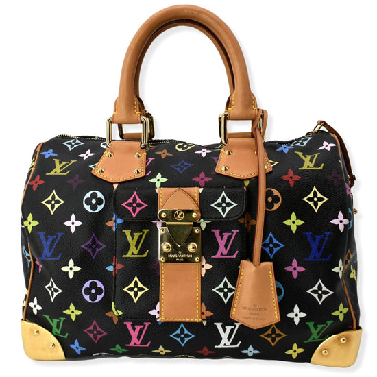 Speedy leather handbag Louis Vuitton Multicolour in Leather - 37657268
