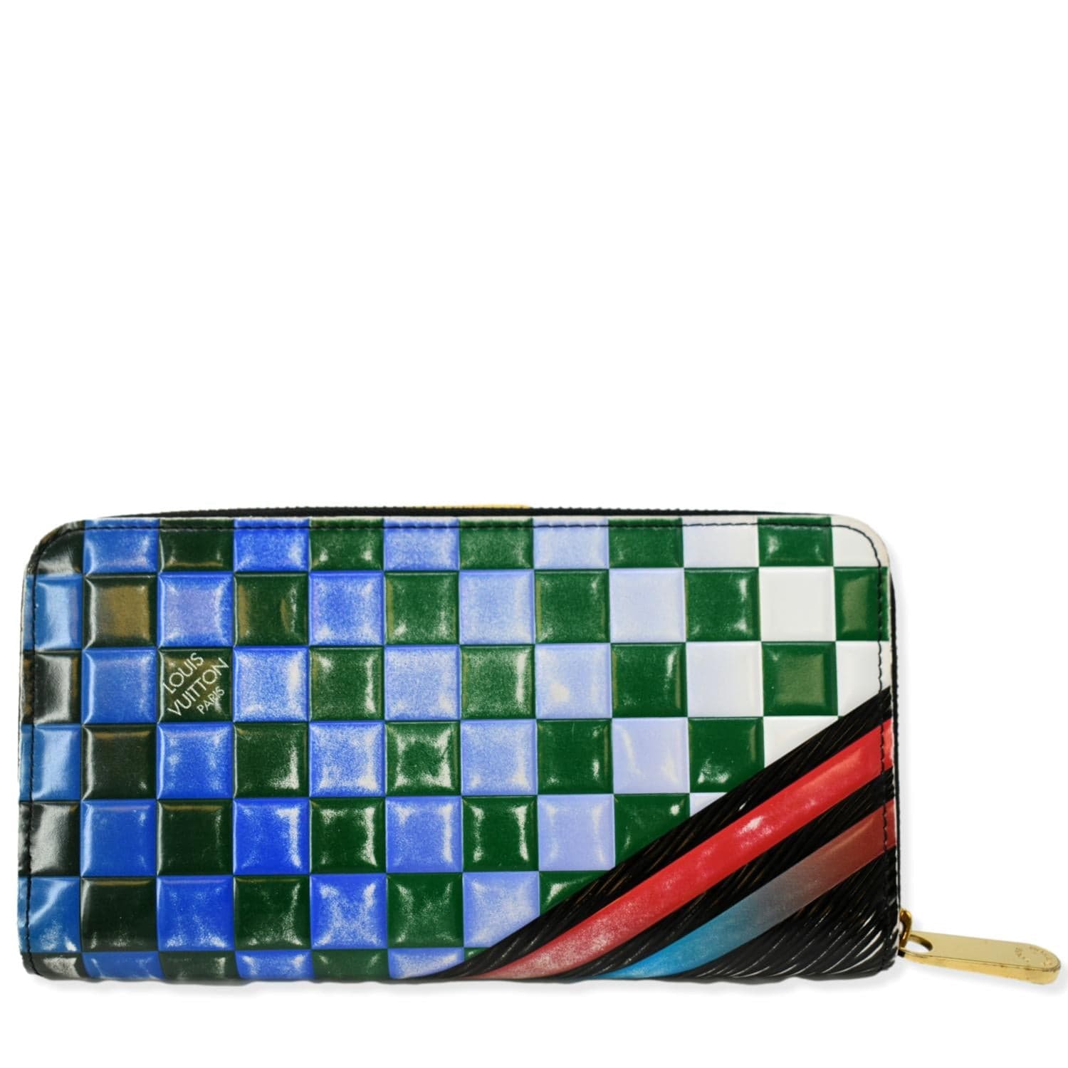 Louis Vuitton Race Print Limited Edition EPI Leather Zippy Wallet Multicolor