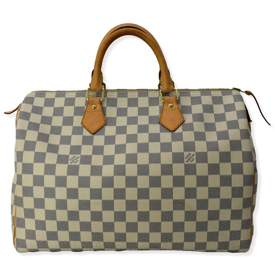 Louis Vuitton Speedy 35 Damier Azur canvas with lock and key