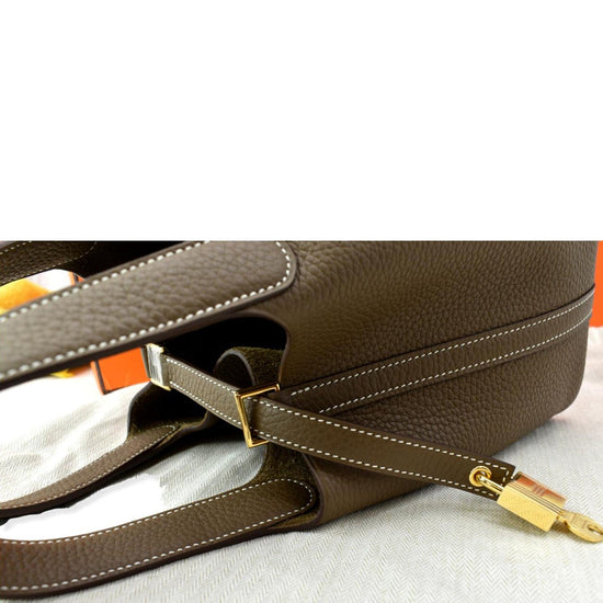 Hermes Picotin Lock PM Etoupe/CK18 Taurillon Clemence 18 Tote Bag