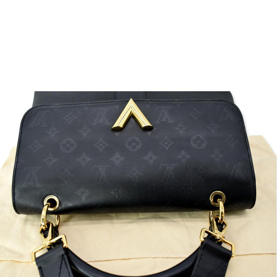 Louis+Vuitton+Very+One+Handle+Top+Handle+Bag+Black+Leather for sale online