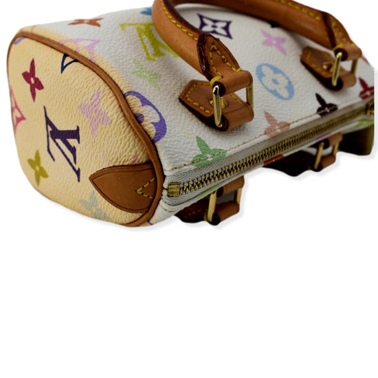 Nano speedy mini hl murakami Louis vuitton White Multiple colors Leather  Cloth ref.179304 - Joli Closet