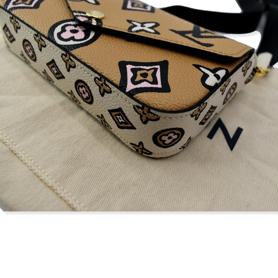 Félicie strap & go cloth crossbody bag Louis Vuitton Brown in