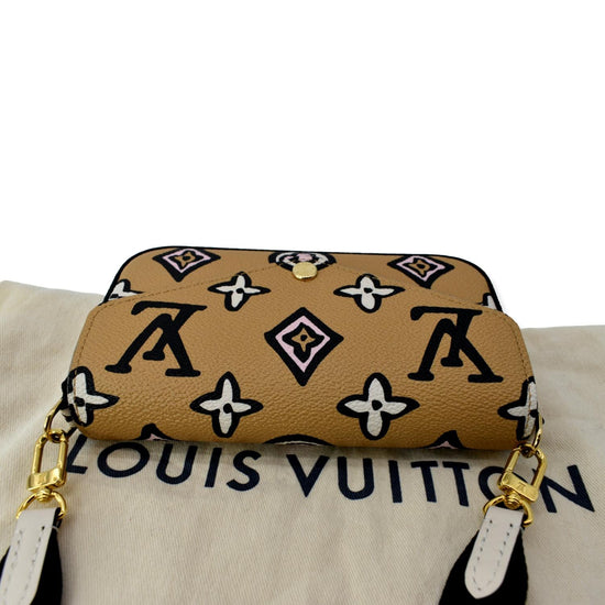 Félicie strap & go cloth crossbody bag Louis Vuitton Black in