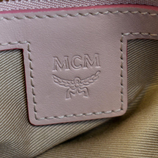 MCM Pouch Crossbody Visetos Medium Soft Pink in Coated Canvas with  Gold-tone - US