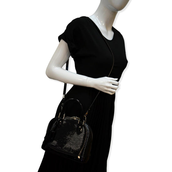 Louis Vuitton Black Noir Epi Alma BB Crossbody Bag - ShopperBoard