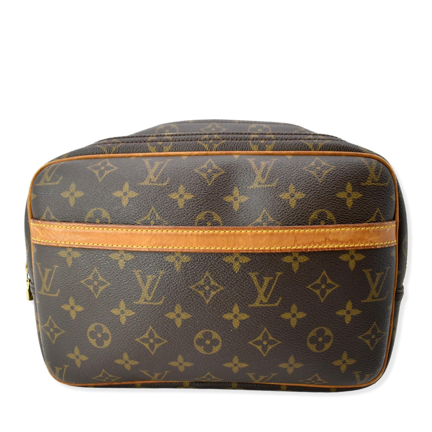 LOUIS VUITTON Reporter Monogram Canvas Shoulder Bag Brown