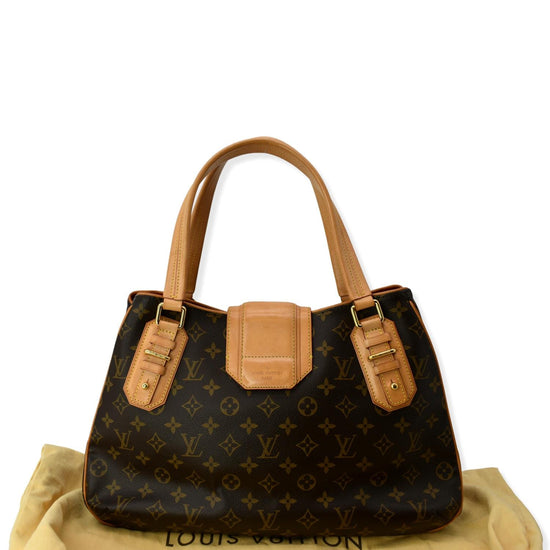 LOUIS VUITTON Griet Monogram Canvas Tote Bag Brown