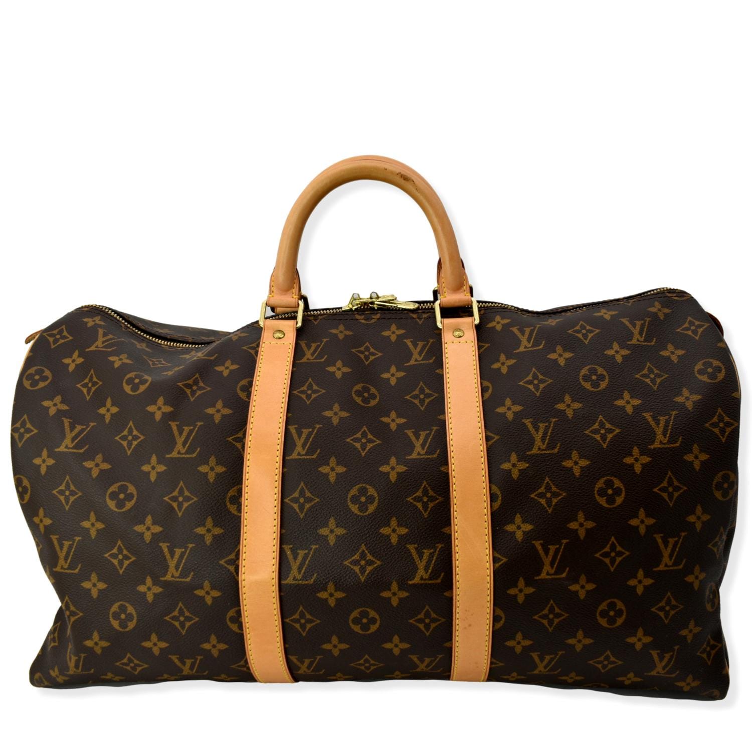 Keepall travel bag Louis Vuitton Brown in Synthetic - 35430111