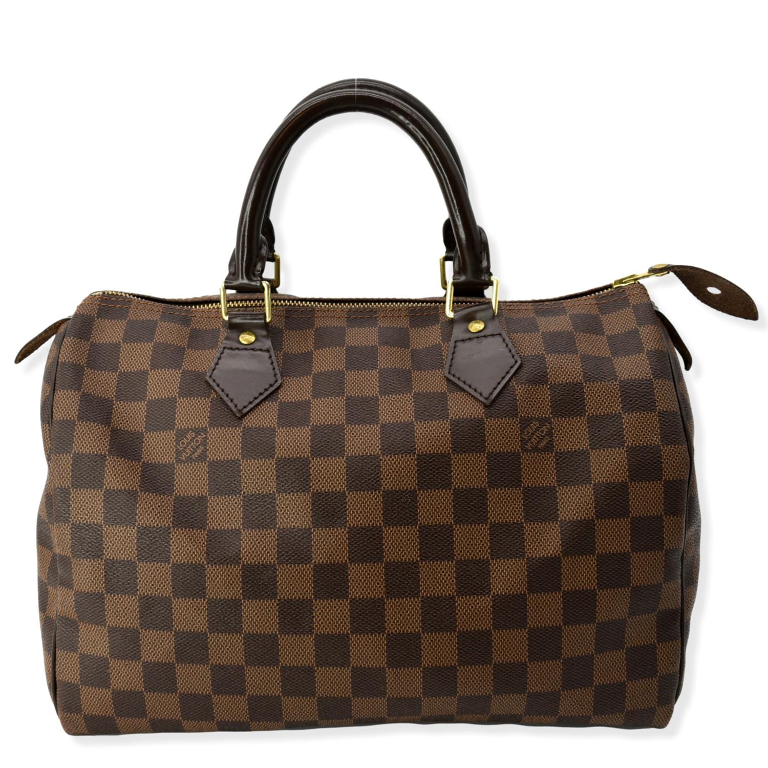 Louis Vuitton Speedy 30 Damier Ebene Satchel Bag Brown