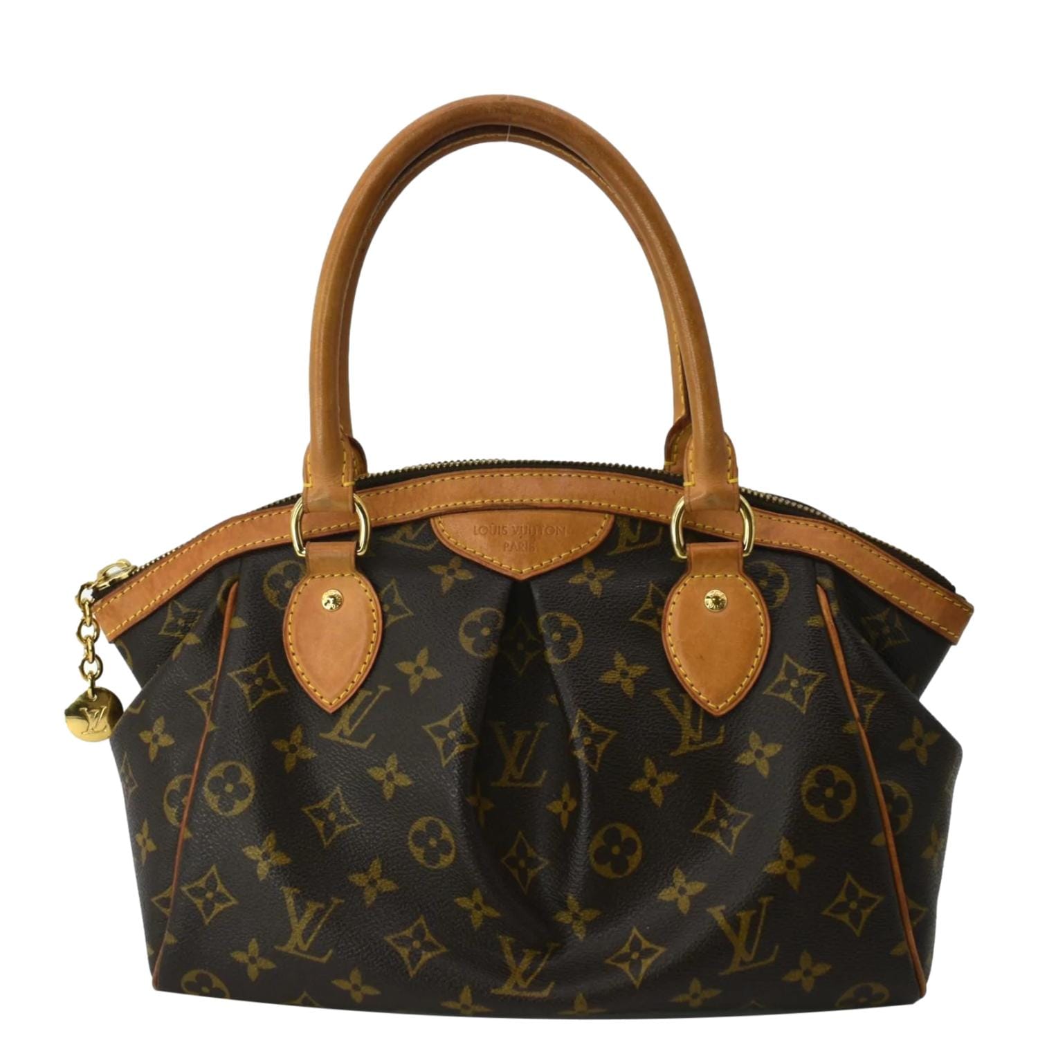 Louis Vuitton Tivoli Top Satchel Handbag Monogram Canvas PM Brown 