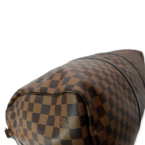 LOUIS VUITTON Keepall Bandouliere 55 Damier Ebene Travel Bag Brown - H