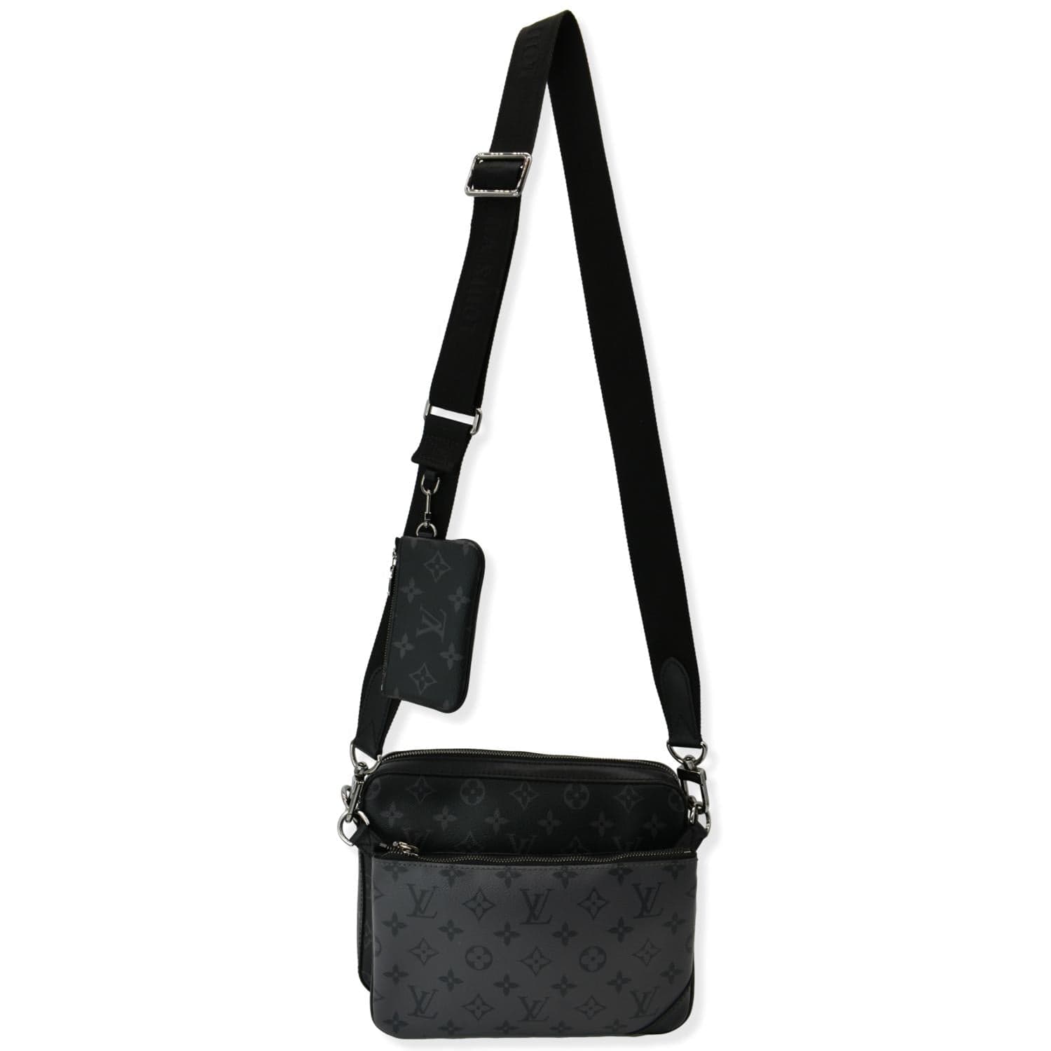 Louis Vuitton Black Monogram Eclipse Trio Messenger Crossbody Bag 114lv3  For Sale at 1stDibs