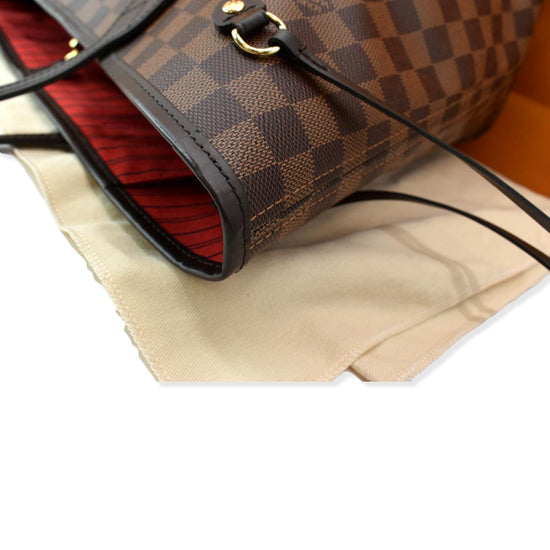 Louis Vuitton Damier Neverfull MM N41358 Brown Canvas Tote Bag #31075YER