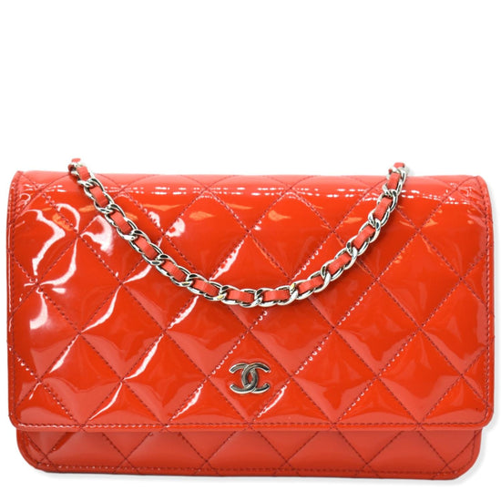 Chanel Timeless Wallet On Chain Patent Red