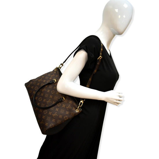 Pallas cloth handbag Louis Vuitton Brown in Cloth - 30611874