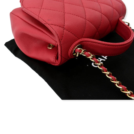 Chanel Red Caviar Quilted Small Business Affinity Shopping Bag Leather  ref.637242 - Joli Closet