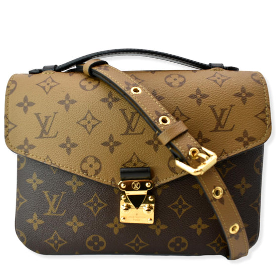 Louis+Vuitton+Pochette+Metis+Crossbody+Brown+Canvas for sale online