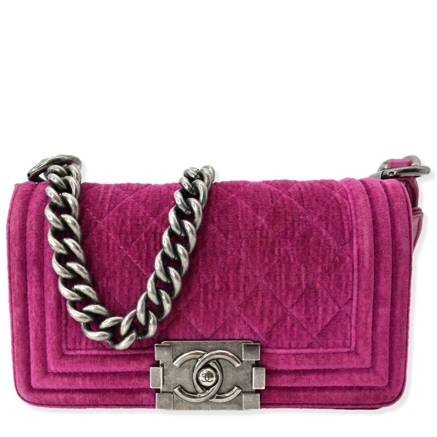 Chanel 14 S Leboy Flap Fuchsia Lambskin with Aged RHW – Luxmary Handbags