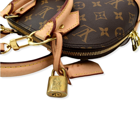 Alma bb cloth crossbody bag Louis Vuitton Brown in Cloth - 30222136