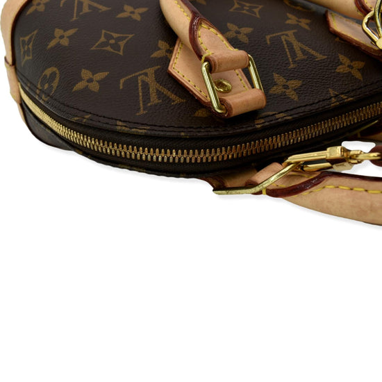 Alma bb cloth handbag Louis Vuitton Brown in Cloth - 28658230
