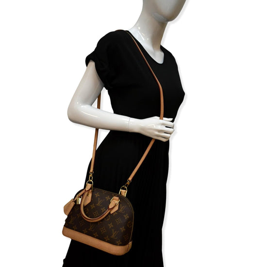 Louis Vuitton Alma Small Model Handbag in Brown Monogram Canvas