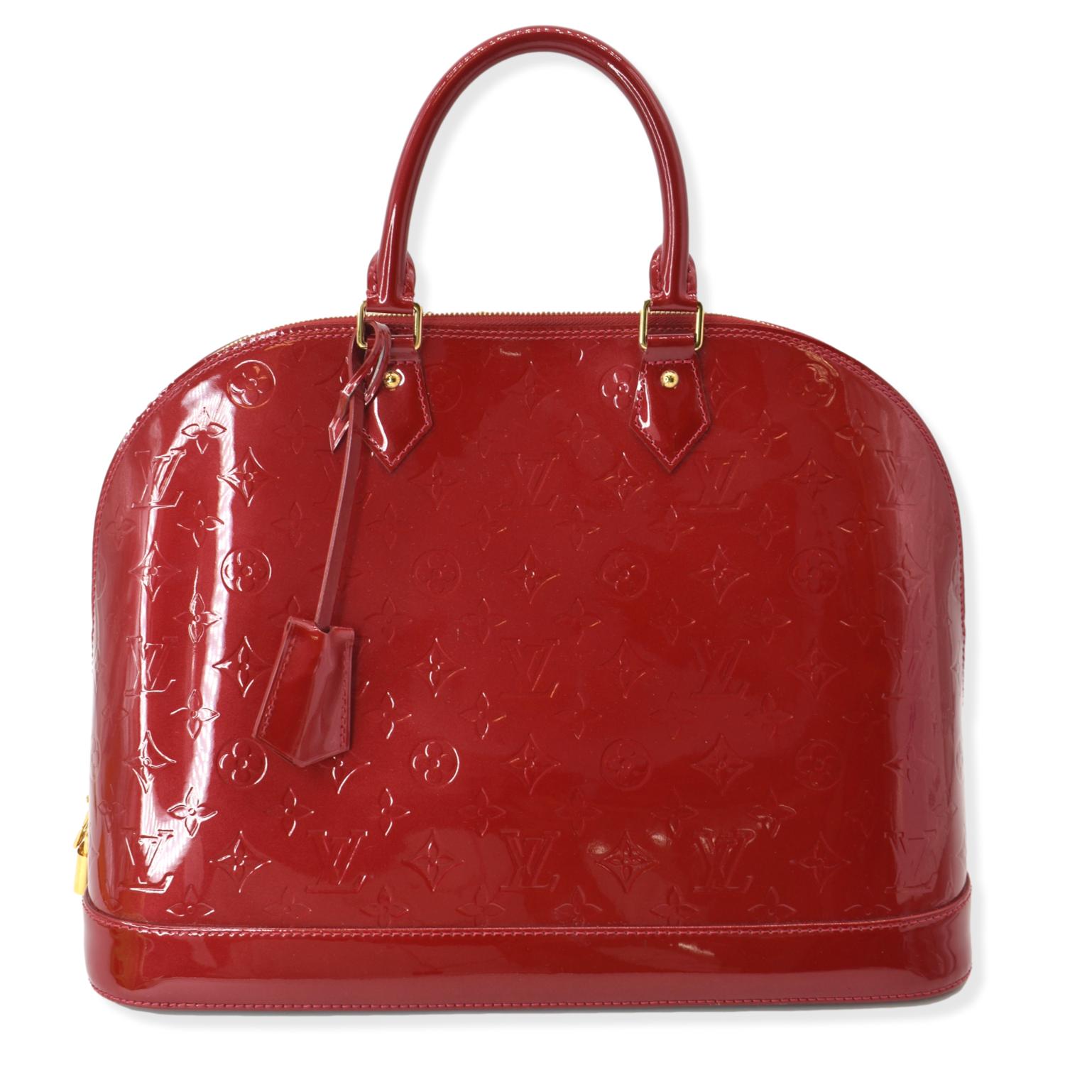 Louis Vuitton - Red patent leather Alma bag