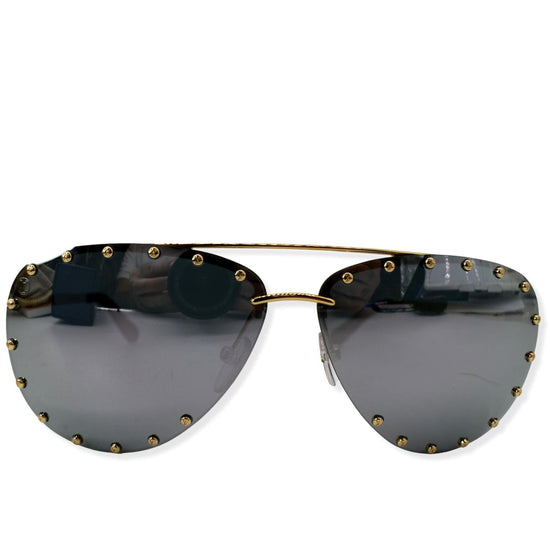 Louis Vuitton Pre-Owned Player Black/Grey Aviator Sunglasses