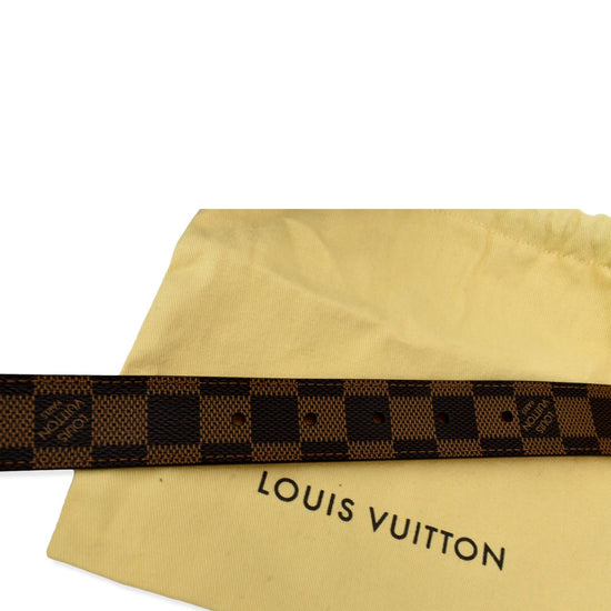 LOUIS VUITTON Essential V Damier Ebene Belt Brown