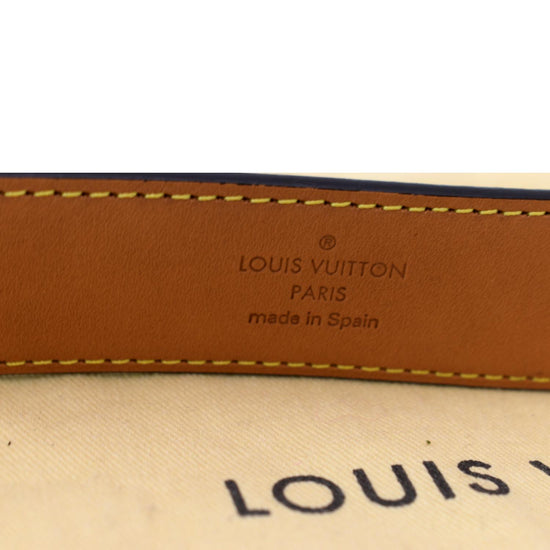 LOUIS VUITTON Essential V Damier Ebene Belt Brown