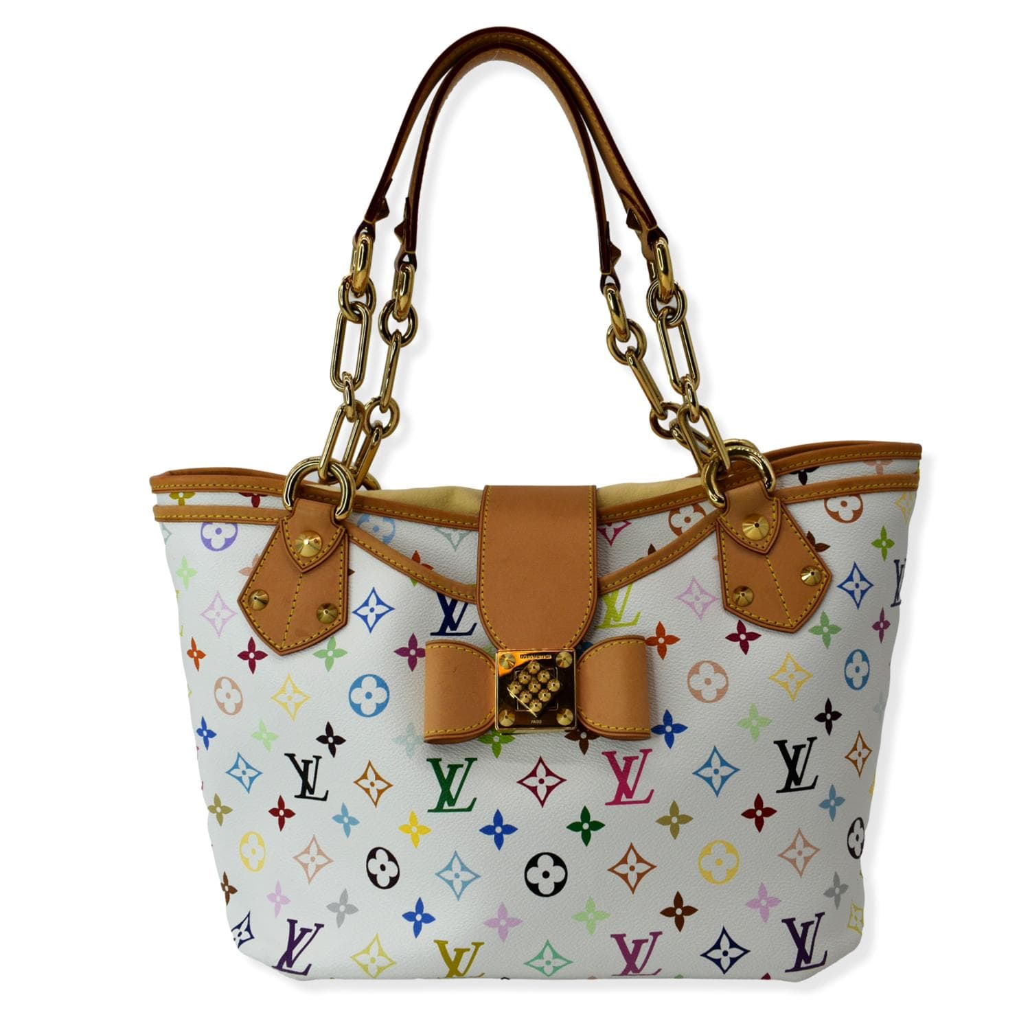 Louis Vuitton Annie MM Multicolor Monogram Canvas Shoulder Bag White