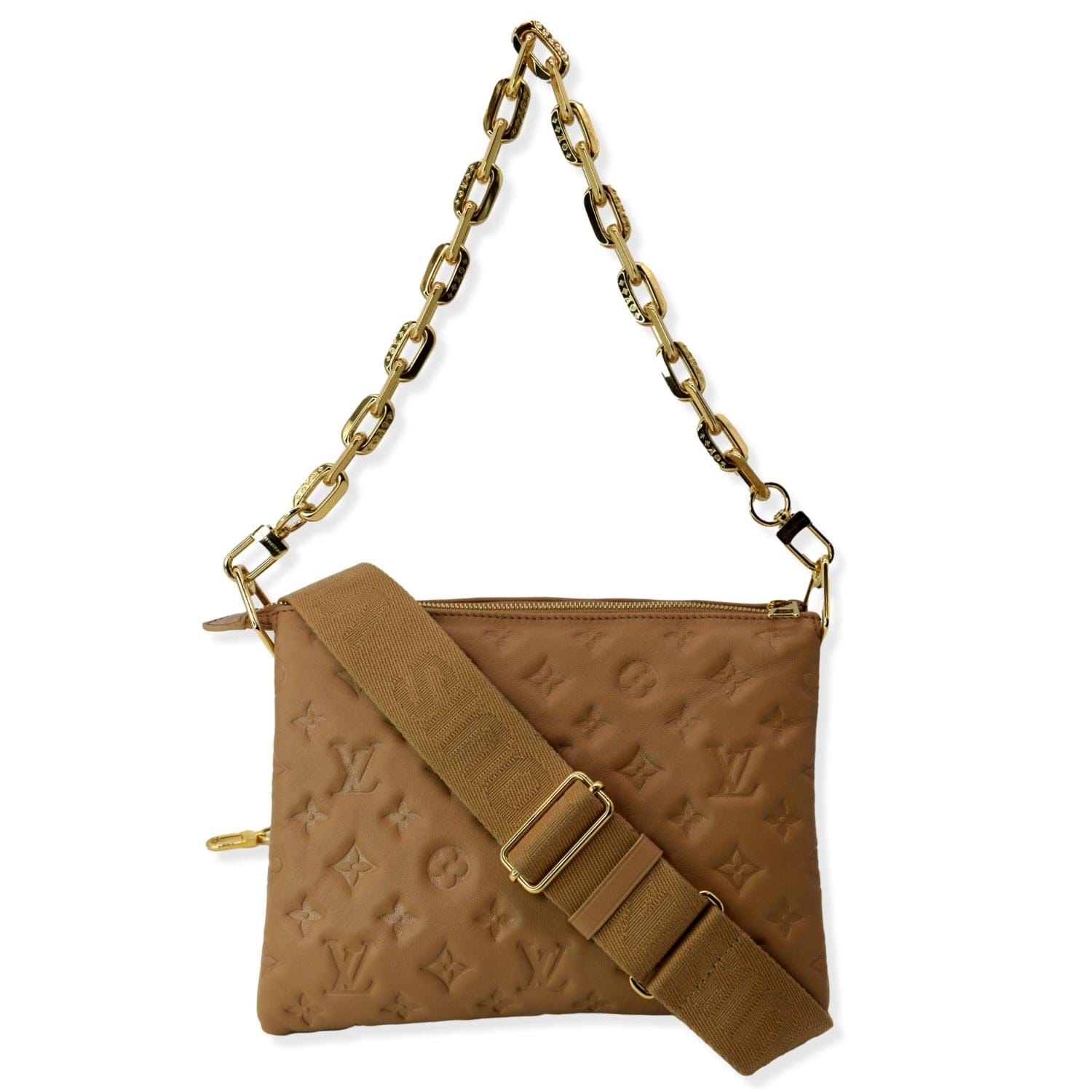 Shop Exclusive: Louis Vuitton Coussin PM Camel Lambskin | Buy Pre-owned Luxury Handbags at REDELUXE