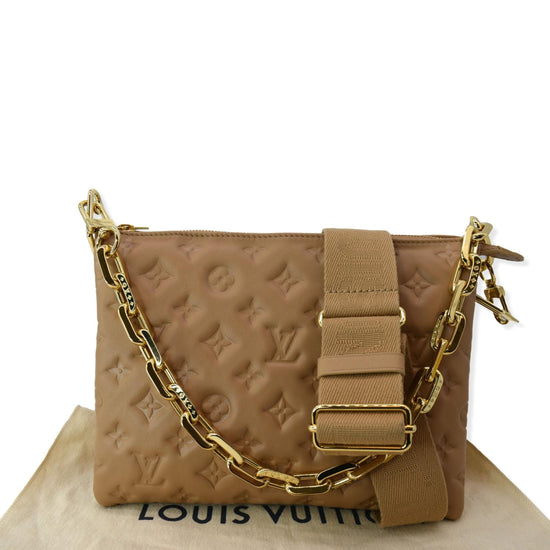 Coussin leather handbag Louis Vuitton Camel in Leather - 37569697