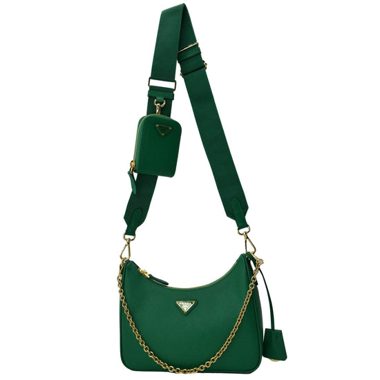 Prada Re-edition 2005 Saffiano Leather Bag in Green