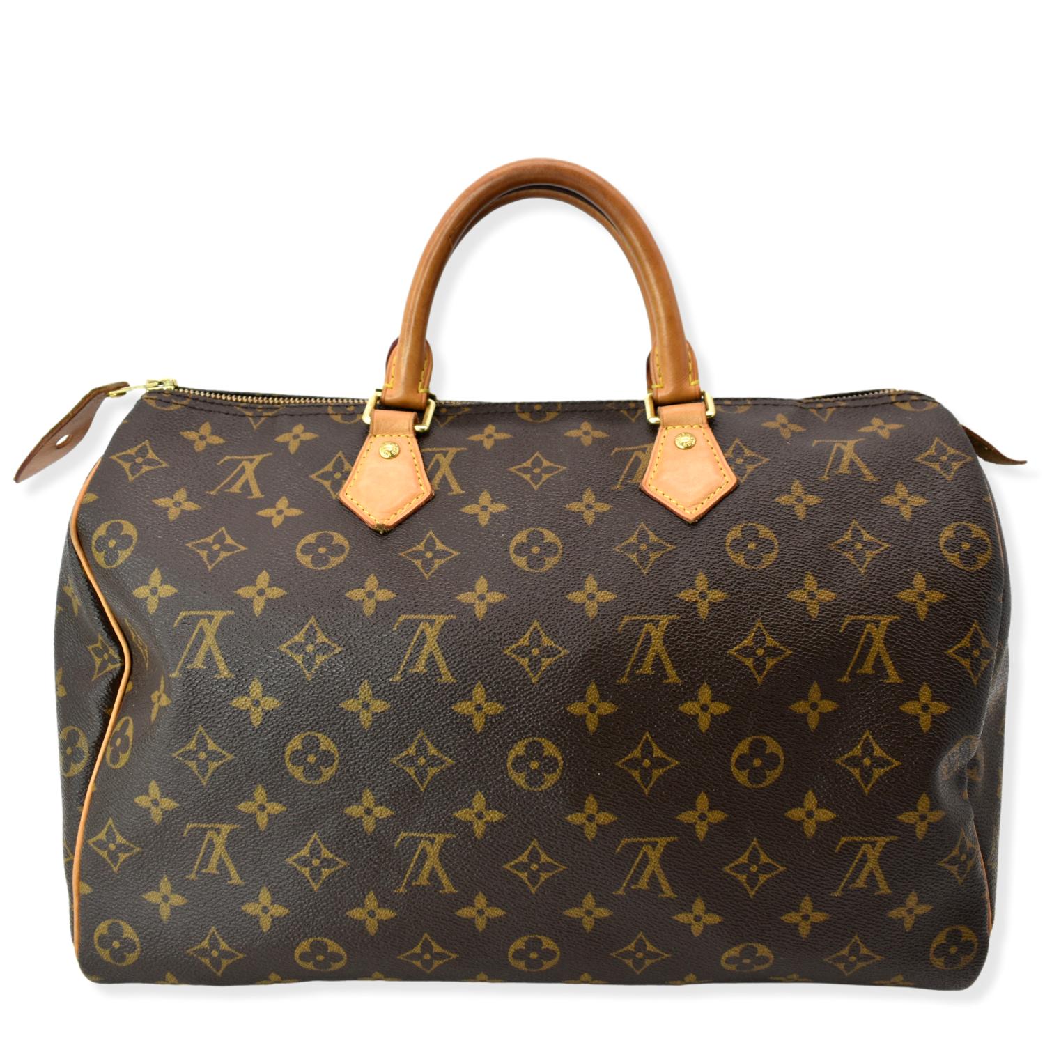 Louis Vuitton Brown Monogram Canvas Speedy 35 Top Handle Bag Louis Vuitton